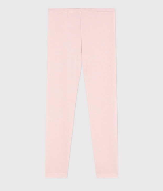 Kinder-Leggings aus Wolle und Baumwolle rosa