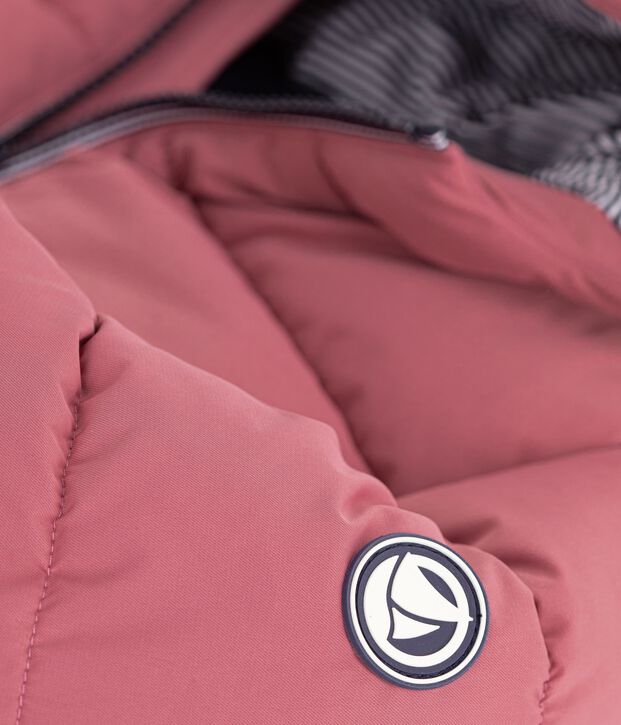 Einfarbige Kinder-Winterjacke rosa