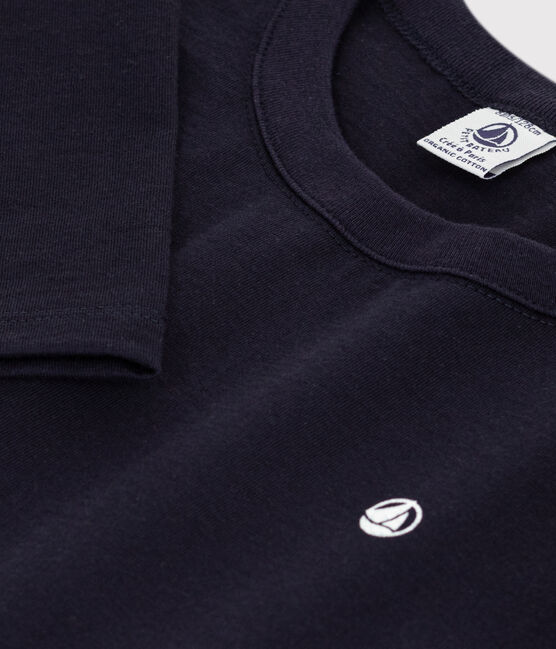 Langärmeliges Kinder-T-Shirt für Jungen blau SMOKING