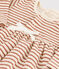 Gestreiftes Babykleid aus Baumwoll-Doppeljersey weiss AVALANCHE/ CINA:AVALANCHE