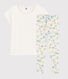 Pyjama aus Baumwolle mit Frühlingsblumenmotiv für Mädchen/Damen