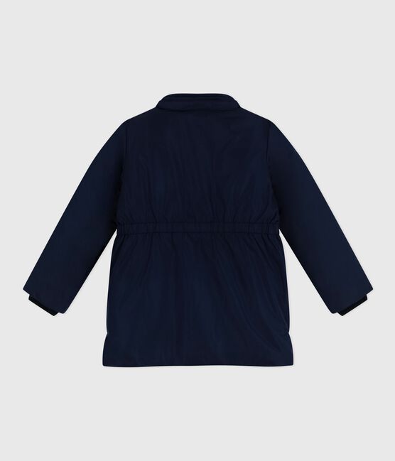 Kinder-Parka halblang und einfarbig blau SMOKING