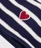 Baby-Schlauchschal aus Strick mit Streifen und Fleece-Futter blau/naturfarben