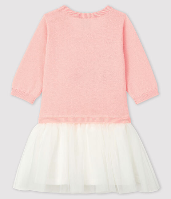 Langärmeliges Baby-Kleid für Mädchen rosa MINOIS