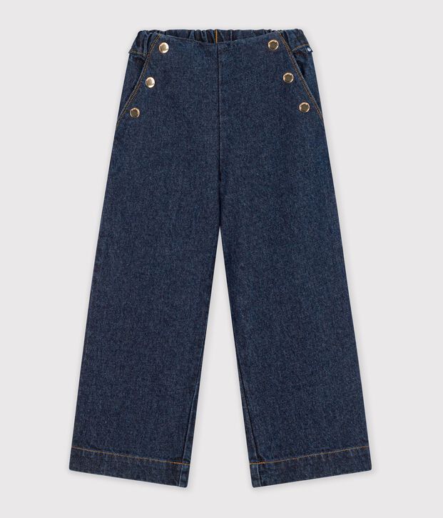 Kinder Wide Leg-Hose aus Denim blau