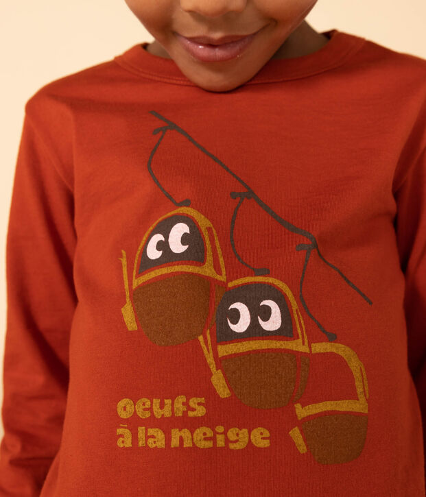 Lang&auml;rmeliges T-Shirt aus Baumwolle f&uuml;r Kinder M&auml;dchen/Jungen rot