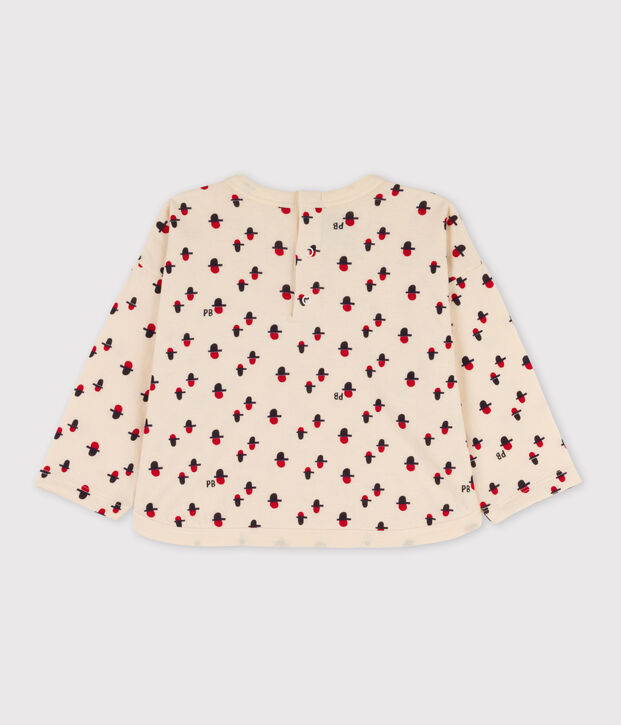 Lang&auml;rmeliges Baby-T-Shirt aus Doppel jersey naturfarben/vielfarbig