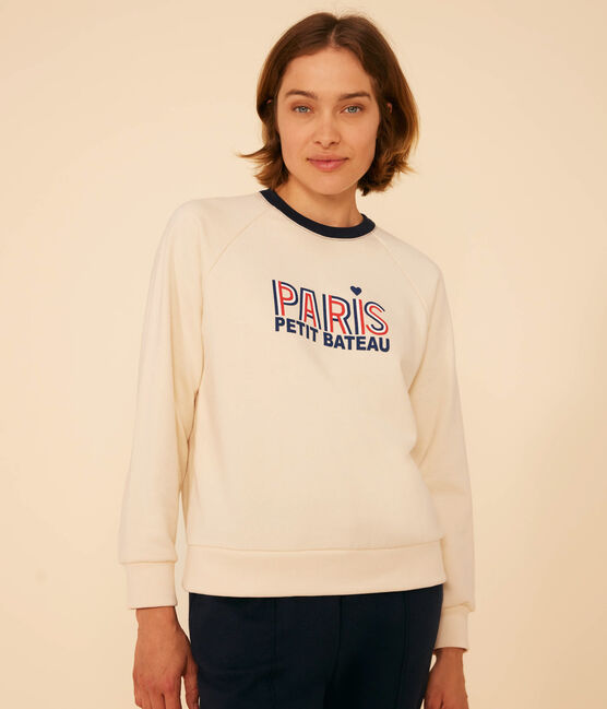 Damen-Sweatshirt aus Molton naturfarben AVALANCHE