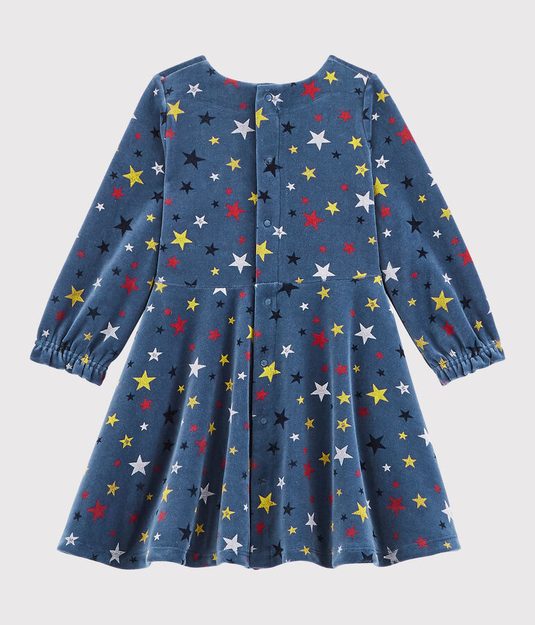 Lang&auml;rmeliges Baby-Kleid f&uuml;r M&auml;dchen blau/vielfarbig