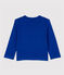 Langärmeliges Baby-T-Shirt aus Baumwolle für Jungen blau SURF