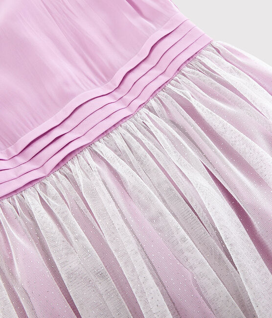 Kinder-Festtagskleid aus Crêpe und Tüll für Mädchen rosa BOHEME