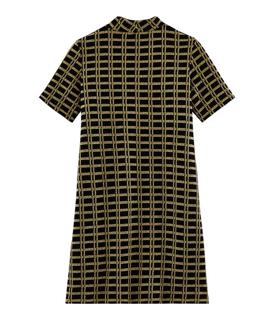 Kurzärmliges Kleid mit Karomuster für Damen variante 1
