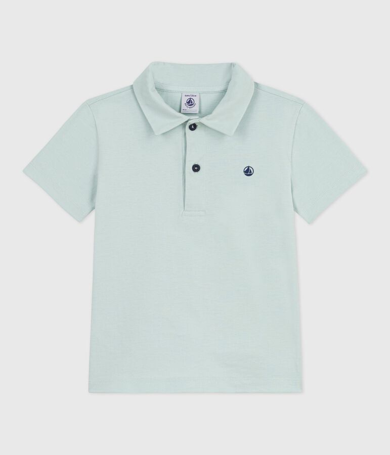 Kurz&auml;rmeliges Kinder-Poloshirt aus Baumwolle blau
