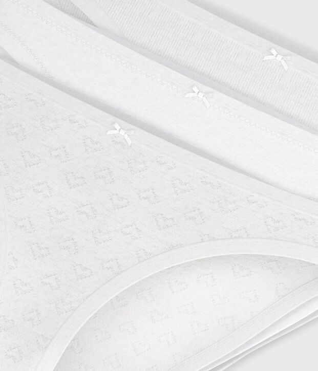 3er-Set Damen-Slips aus Baumwolle vielfarbig