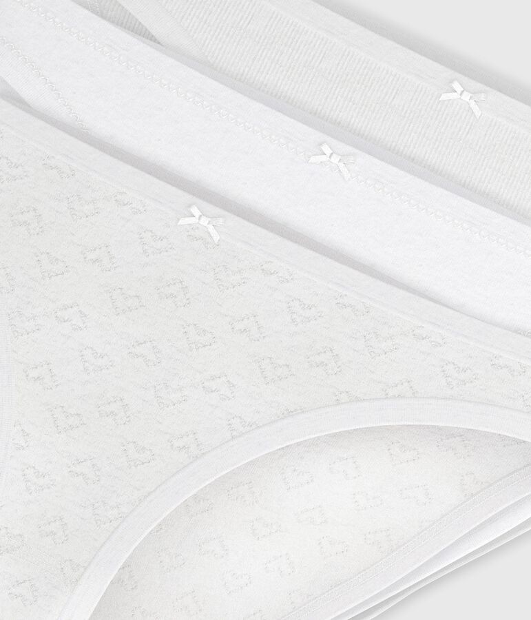 3er-Set Damen-Slips aus Baumwolle vielfarbig