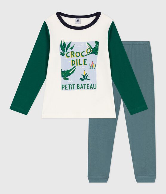 Kinder-Pyjama aus Baumwolle in zwei Farben grau GOBELIN/ MULTICO