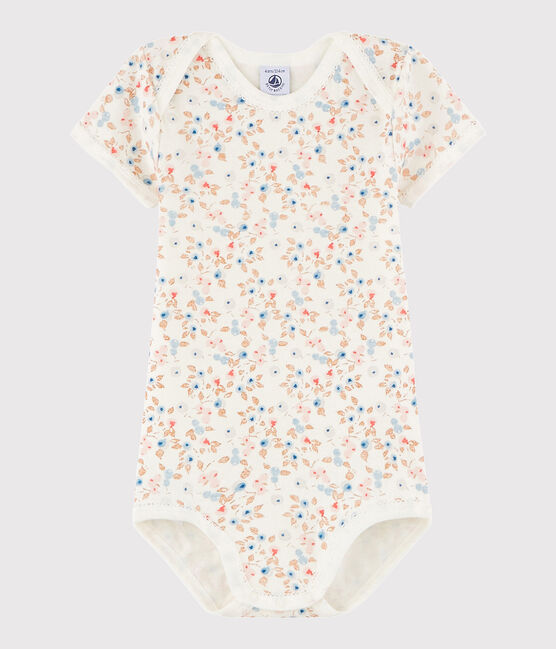 Body manches courtes bébé fille weiss MARSHMALLOW/weiss MULTICO