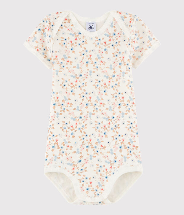 Body manches courtes b&eacute;b&eacute; fille weiss/vielfarbig