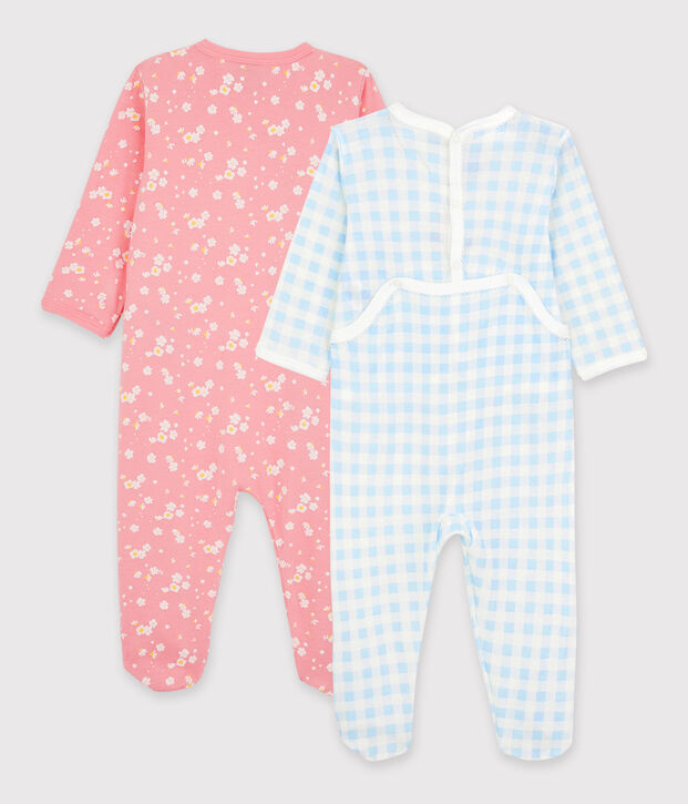 2er-Set Baby-Strampler aus Baumwolle f&uuml;r M&auml;dchen vielfarbig