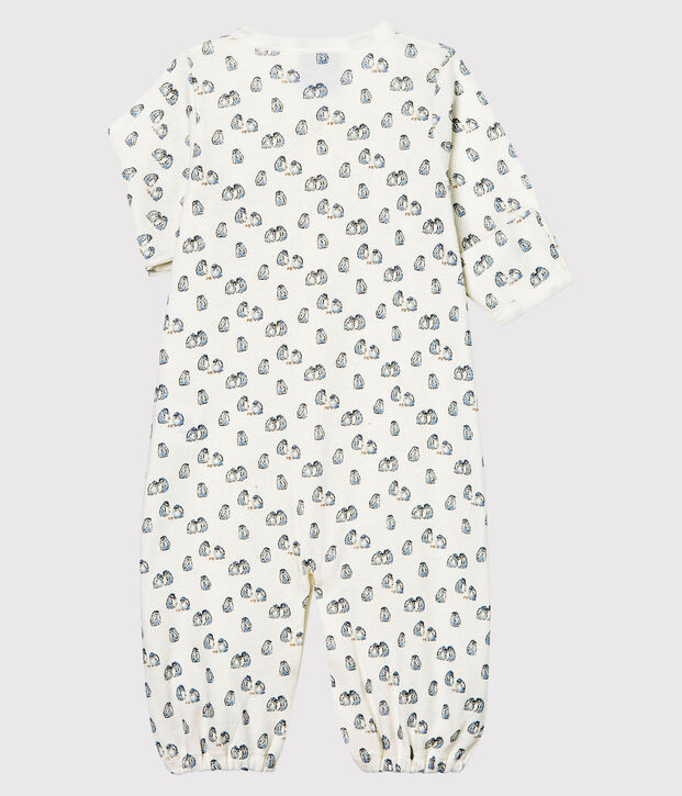 Kombi-Overall aus Rippstrick f&uuml;r Babys weiss/blau/vielfarbig