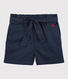 Shorts zum Binden aus Baumwollserge für Mädchen