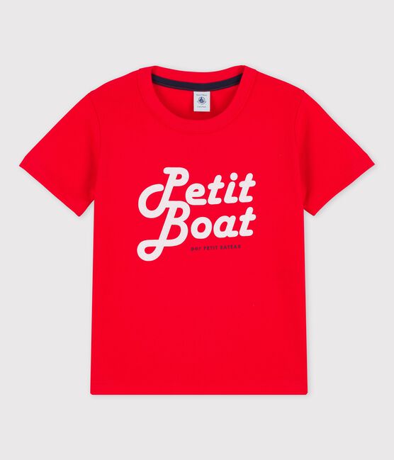 Kurzärmeliges T-Shirt aus Baumwolle für Jungen rot PEPS