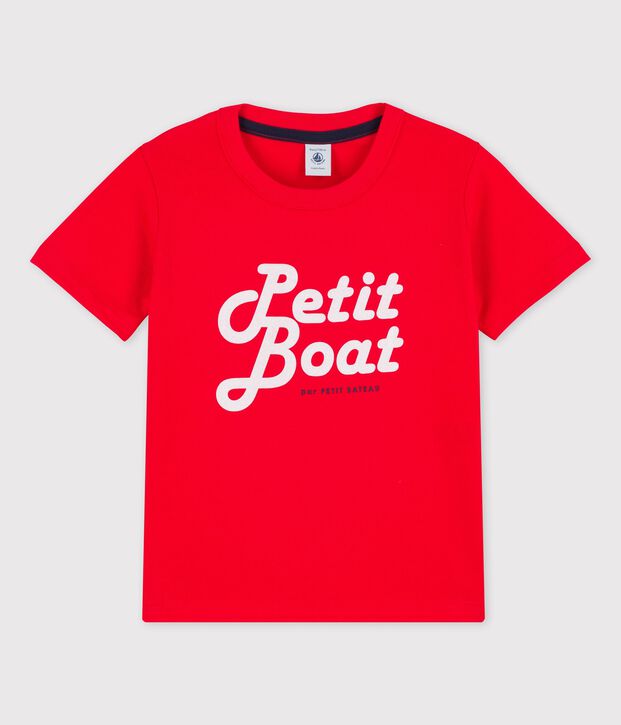 Kurz&auml;rmeliges T-Shirt aus Baumwolle f&uuml;r Jungen rot