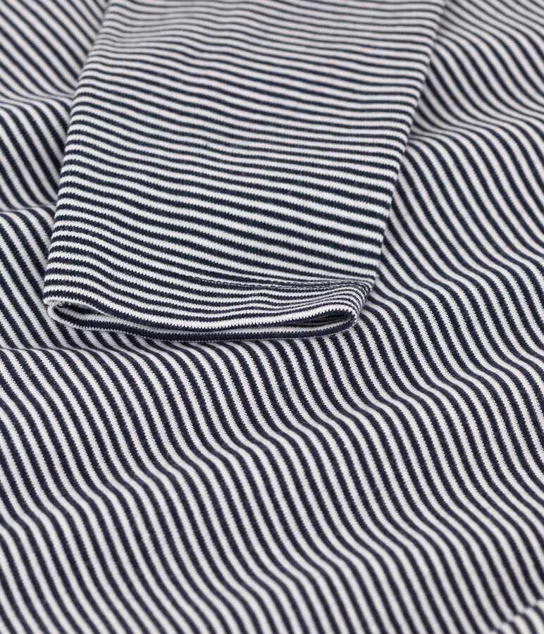 Unterziehpullover aus Baumwolle f&uuml;r M&auml;dchen und Jungen blau/weiss