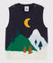 Baby-Pullover aus Wolle und Baumwolle. blau SMOKING