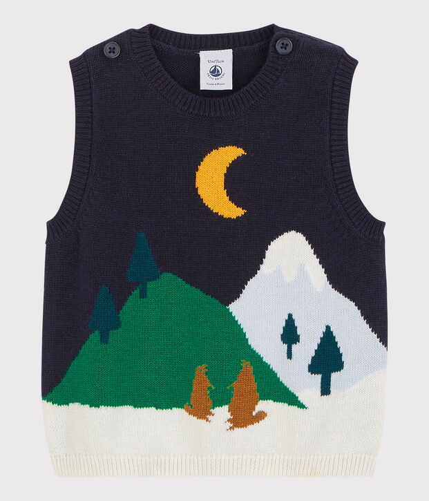 Baby-Pullover aus Wolle und Baumwolle. SMOKING