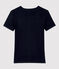 Eng anliegendes T-Shirt mit V-Ausschnitt aus Baumwolle für Damen blau SMOKING