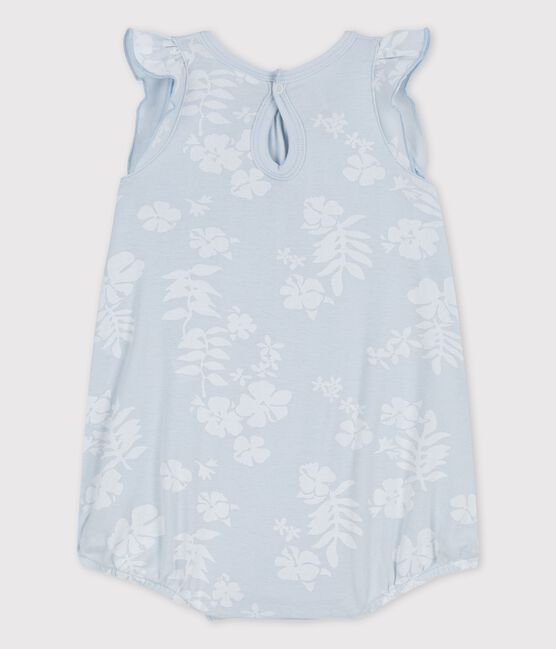 Kurzer Baby-Einteiler aus Baumwolle mit Hawaiimuster PLEINAIR/ MARSHMALLOW