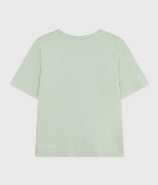 Damen-T-Shirt Le Boxy aus Baumwolle grün HERBIER