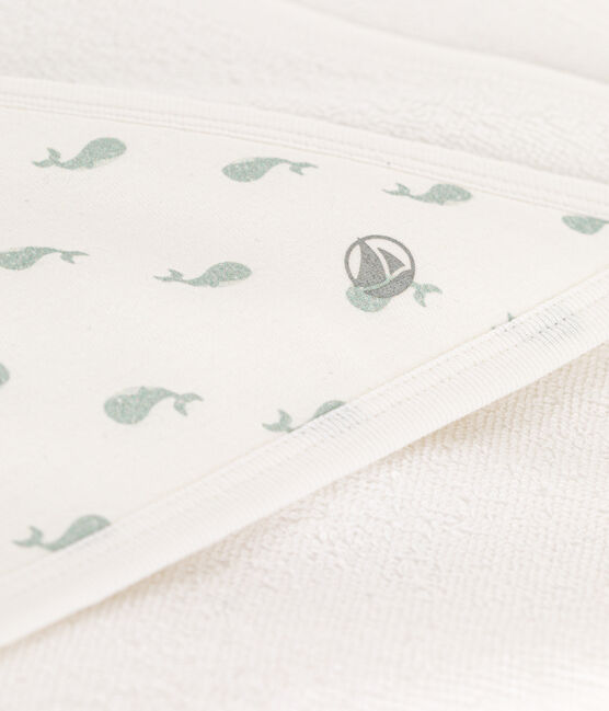 Baby-Badehandtuch weiss MARSHMALLOW/ HERBIER