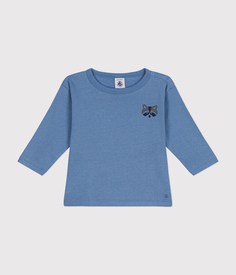 Lang&auml;rmeliges Baby-T-Shirt aus Baumwolle blau