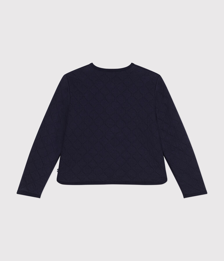 Damen-Cardigan aus Doppeljersey blau