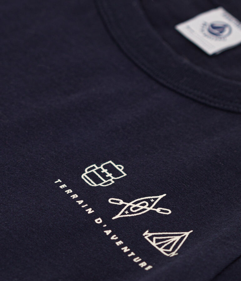 Jungen-T-Shirt aus leichtem Jerseystoff blau