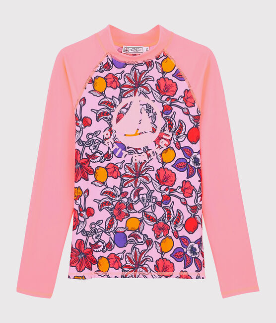 Umweltfreundliches Anti-UV-T-Shirt mit LSF 50+ für Damen rosa PATIENCE/weiss MULTICO