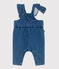 Langbeinige Baby-Latzhose aus Jeansstoff mit Elastan.  blau BLEU DELAVE