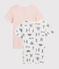 2er-Set kurzärmlige T-Shirts mit Paris-Print für kleine Mädchen variante 1