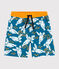 Kinder-Badeshorts aus recyceltem Material für Jungen blau MYKONOS/naturfarben MULTICO