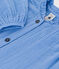 Langärmelige Kinderbluse aus Musselin-Stoff für Mädchen blau EDNA