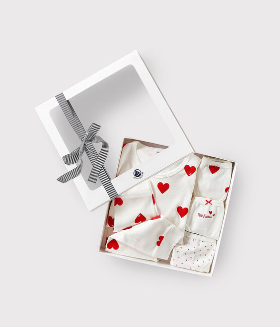 Geschenkset Pyjama und Slips mit rotem Herzmotiv aus Baumwolle  variante 1