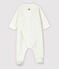 Baby-Strampler aus Doppeljersey aus Bio-Baumwolle mit Kaninchen-Motiv weiss MARSHMALLOW/weiss MULTICO