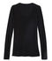 Leichtes langärmeliges baumwoll-t-shirt damen schwarz NOIR