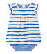 Baby-Mädchen-Bodykleid mit originellem Streifenmuster