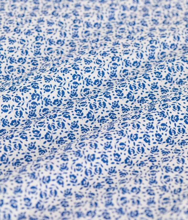 Gebl&uuml;mter Babyschlafsack aus Baumwolle, TOG-Wert 2 blau/blau