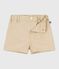 Baby-Shorts aus einfarbiger Baumwolle beige SANDER