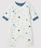 Langer Baby-Overall aus Rippstrick weiss MARSHMALLOW/grau TEMPETE