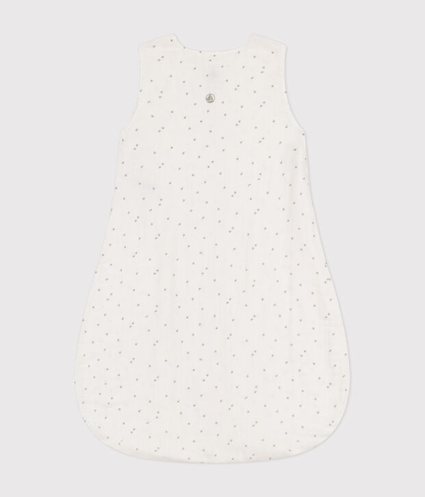 Babyschlafsack aus bedruckter Baumwolle TOG-Wert 1 weiss/grau